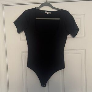 Good American Classic Black Bodysuit